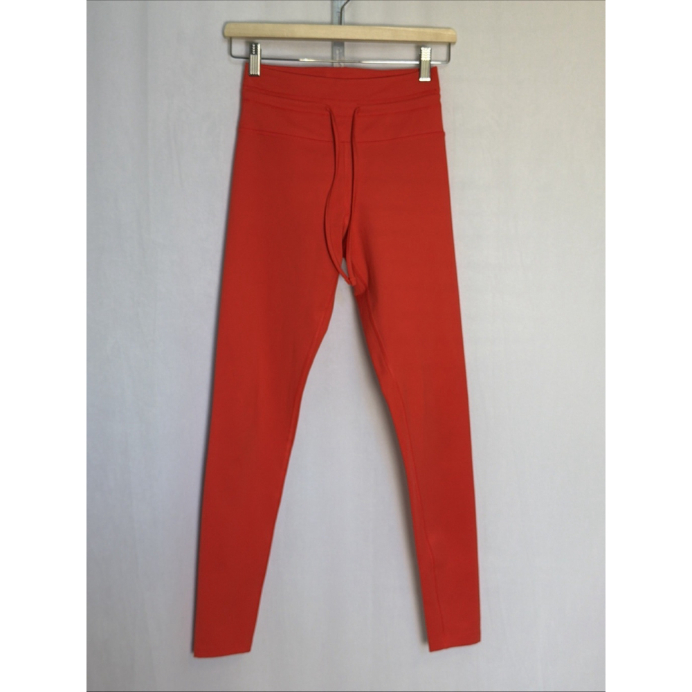 Girlfriend Collective Athletic Pants Sz S Red Orange Pull On Drawstring Leggings